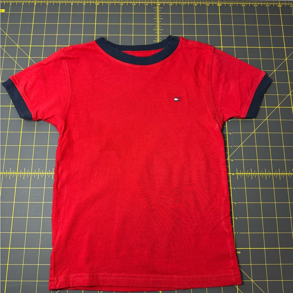 Tommy Hilfiger Red and Blue Short Sleeve Tees